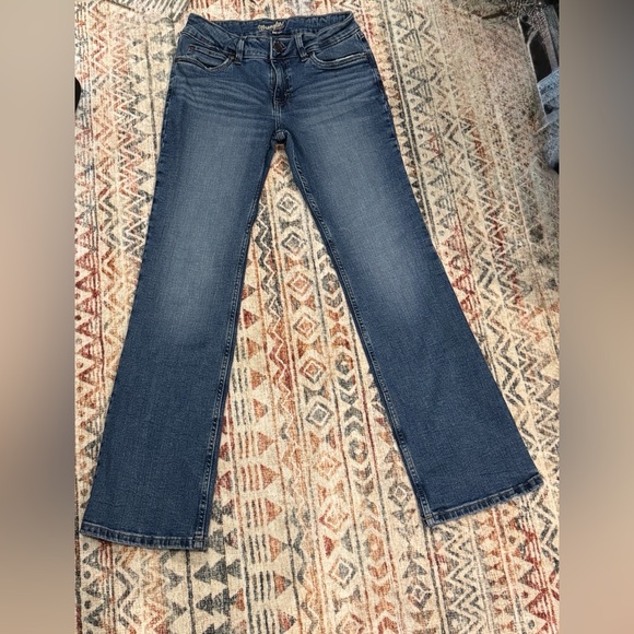 Wrangler Retro Mae Women's Classic Blue Boot Cut Jeans - Picture 10 of 13